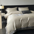 DecorBites™ Jacquard Bedding Set - Lyocell Cotton Bed Linens, Sheet, Pillowcase, Quilt Cover
