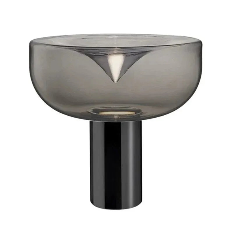 DecorBites™ Aella Table Lamp: Elegant Clear Glass Luxury Art Desk Lamp for Office, Bedroom, and Foyer