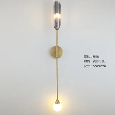 DecorBites™ Golden Inclined Tube Wall Light for Modern Luxury Living Room and Bedroom