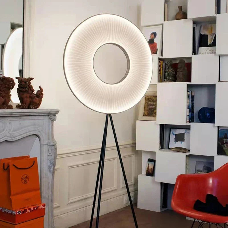 DecorBites™ Dix Heures Round Fabric LED Pendant Light for Parlor, Hotel, and Dining Room