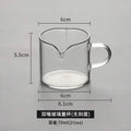 DecorBites™ Espresso Glass Cup with Wooden Handle & Measuring Cup Milk Latte Jug