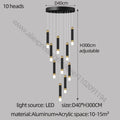 DecorBites™ LED Chandelier: Modern Nordic Acrylic Luxury Lighting for Home Decor
