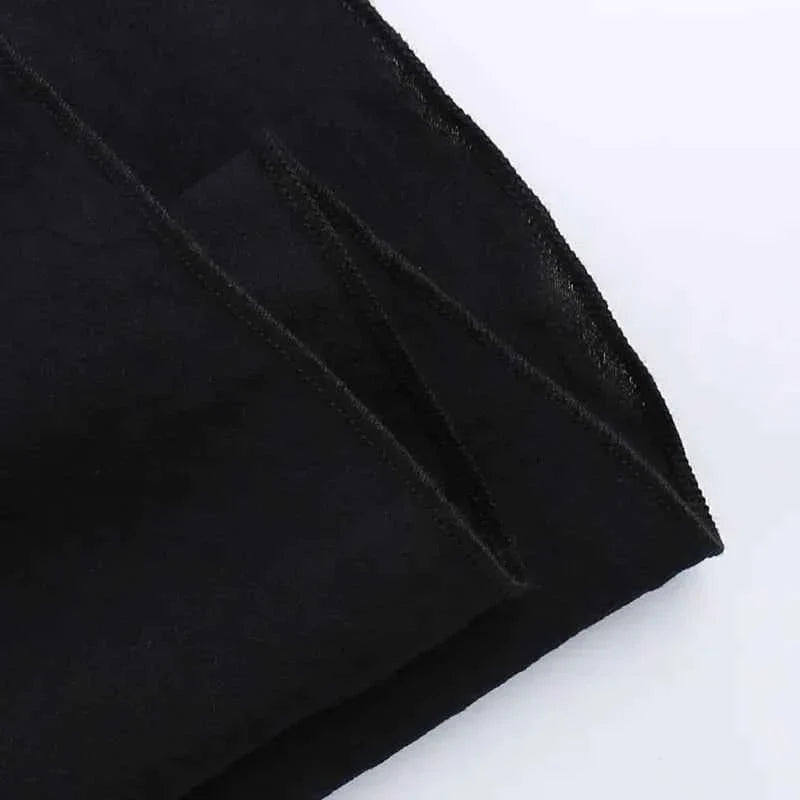 Goth Dark Kawaii Black Tiered Skirt 90S Retro Irregular Hem