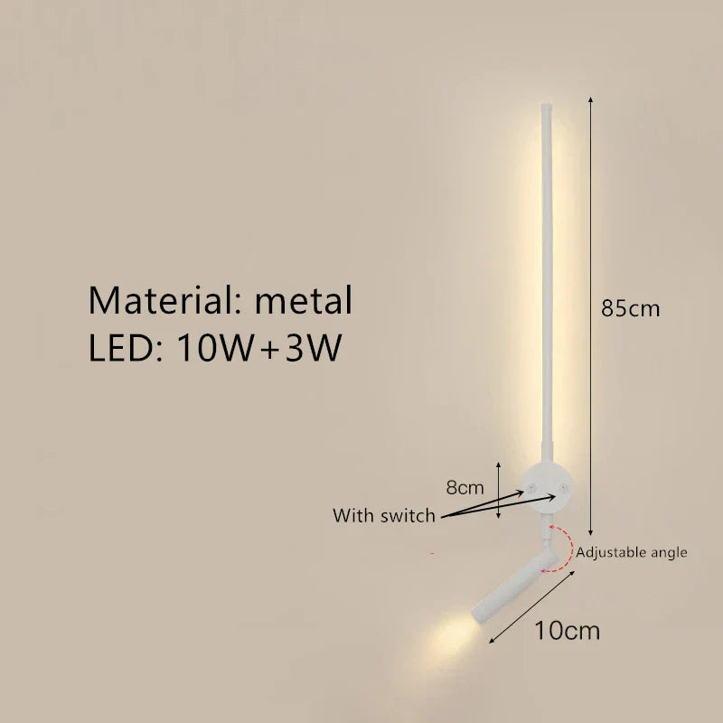 DecorBites™ Adjustable Angle LED Wall Lamp 3000K Sconces for Bedside Reading