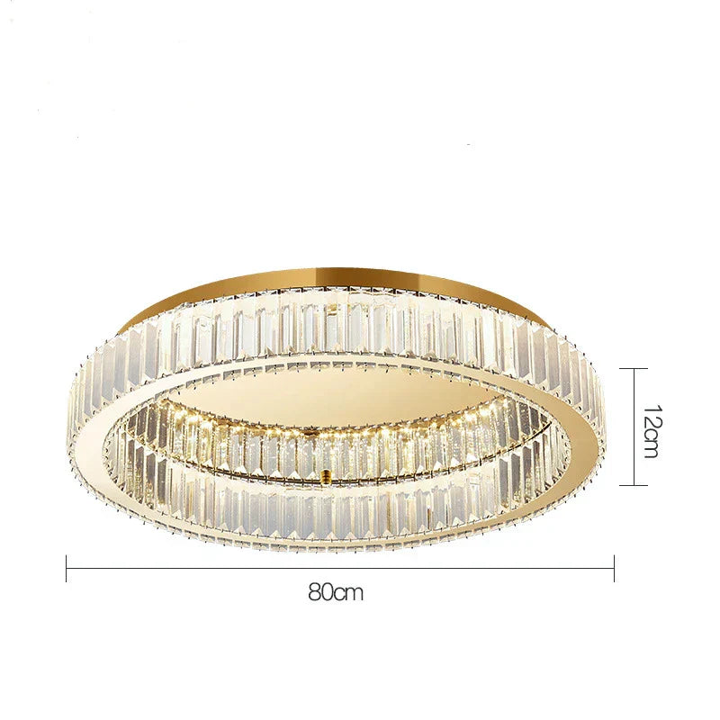 DecorBites™ Crystal LED Chrome Ceiling Light Stainless Steel Art Lighting