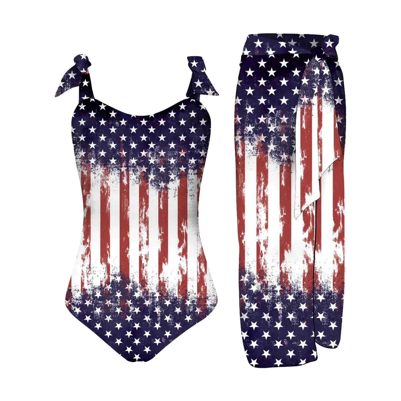 Women’s USA Swimsuit & Sarong Set
