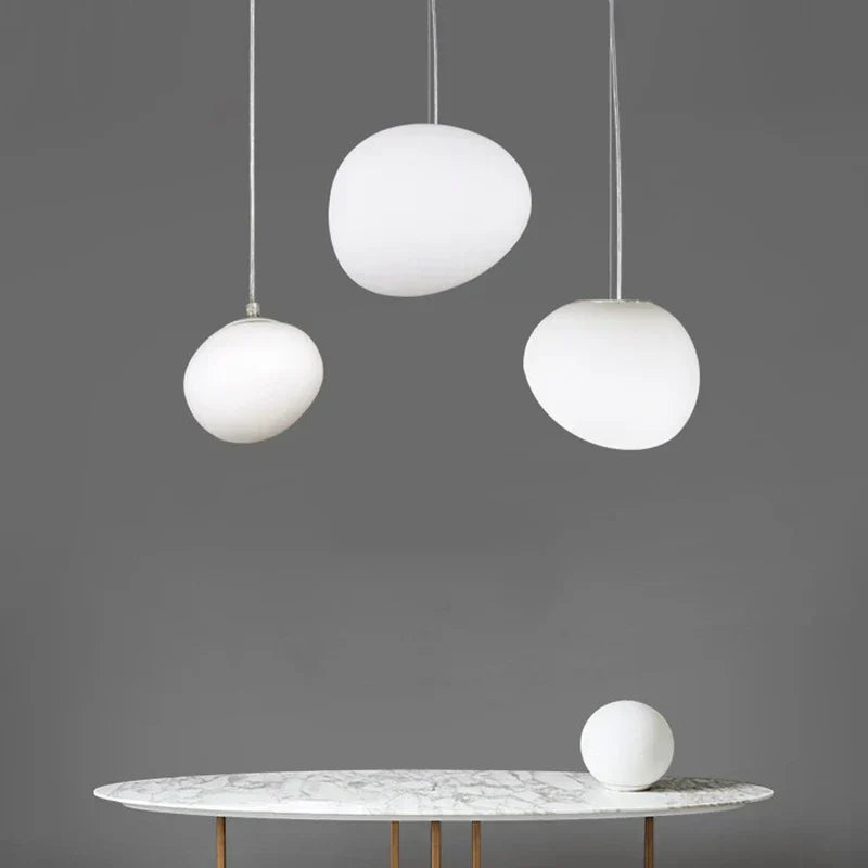 DecorBites™ Glass Ball LED Pendant Light - White Nordic Hanging Fixture