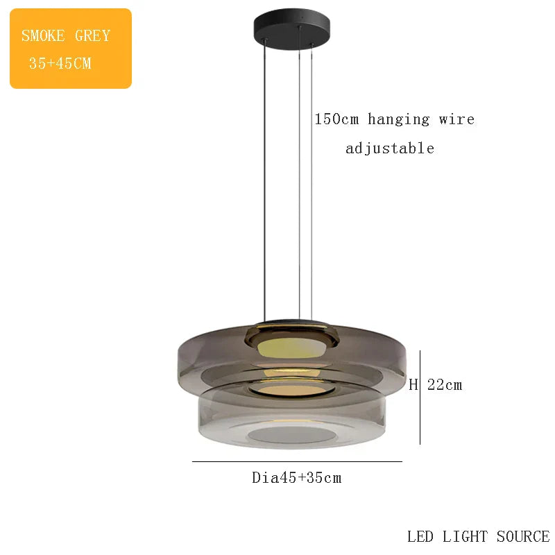 DecorBites™ Glass Chandelier LED Pendant Lights Modern Home Decor