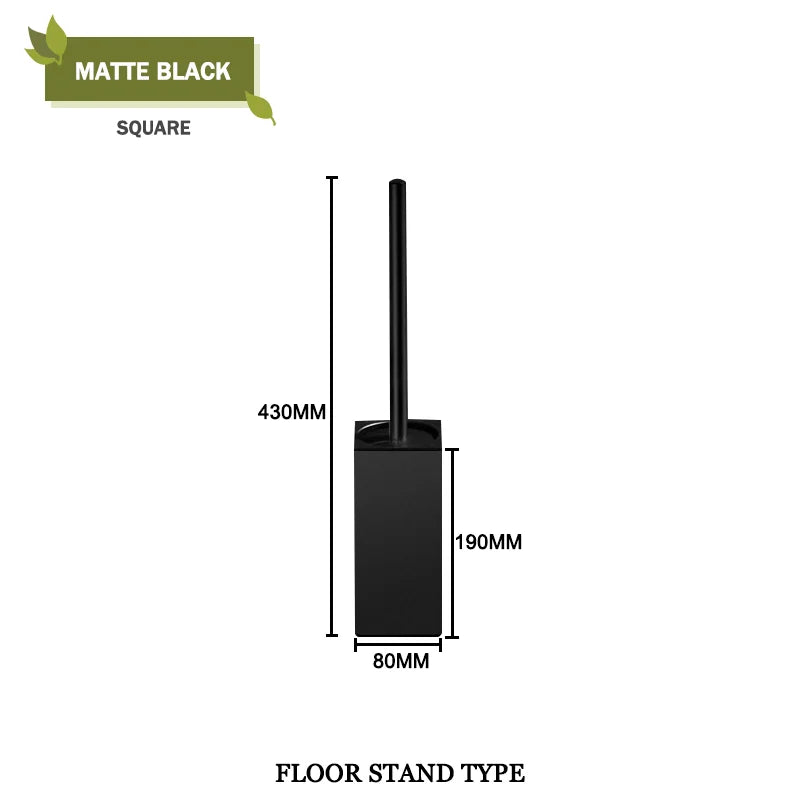 DecorBites™ Gold Toilet Brush Set with Wall Mount Holder