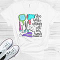 She Works Willingly with Her Hands - Hair Stylist Graphic Tee