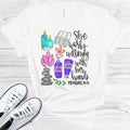 She Works Willingly with Her Hands - Massage Therapist Graphic Tee