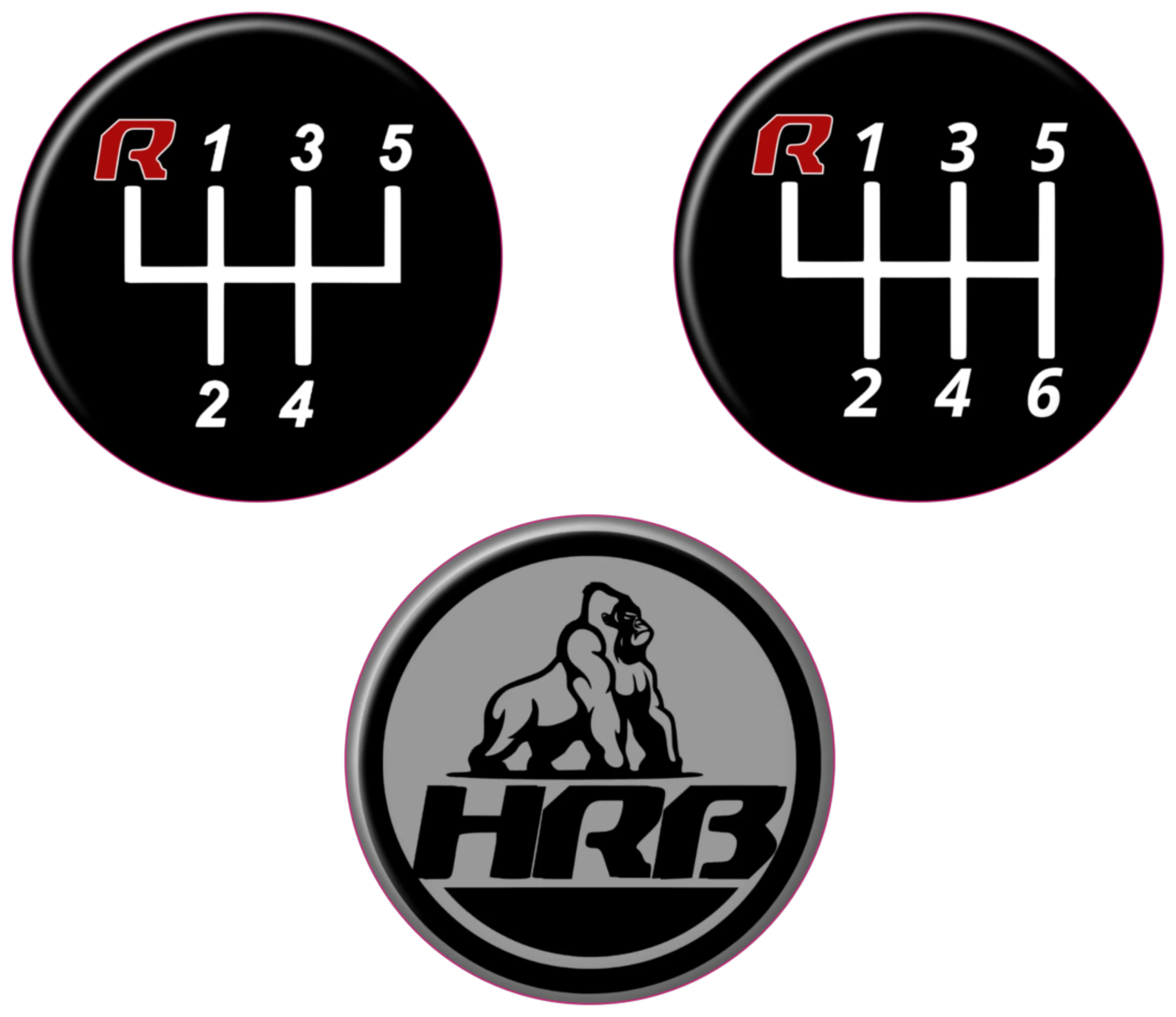 - HRB Billet Shift Knob Emblems