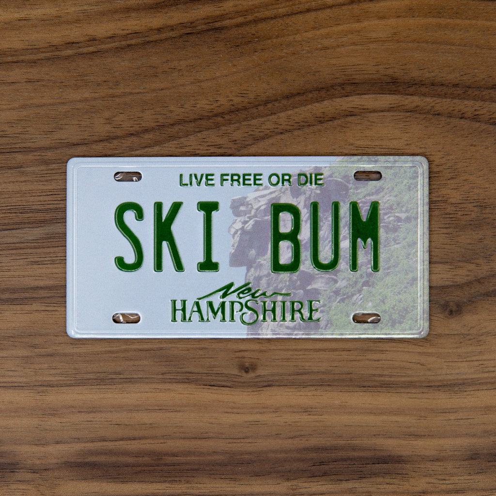 SKI BUM - New Hampshire License Plate Magnet