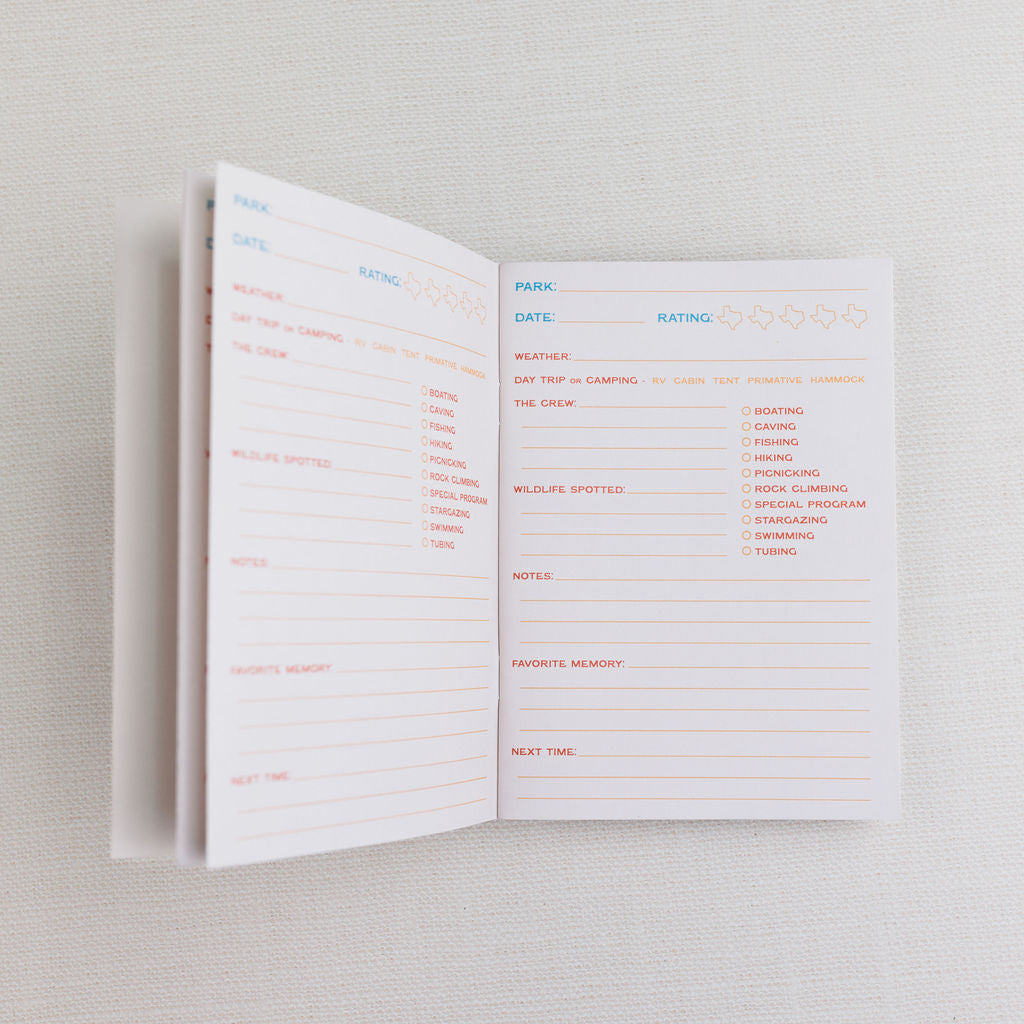 Texas State Park Passport Journal