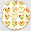 Car Coaster Set - Sunflower Hearts