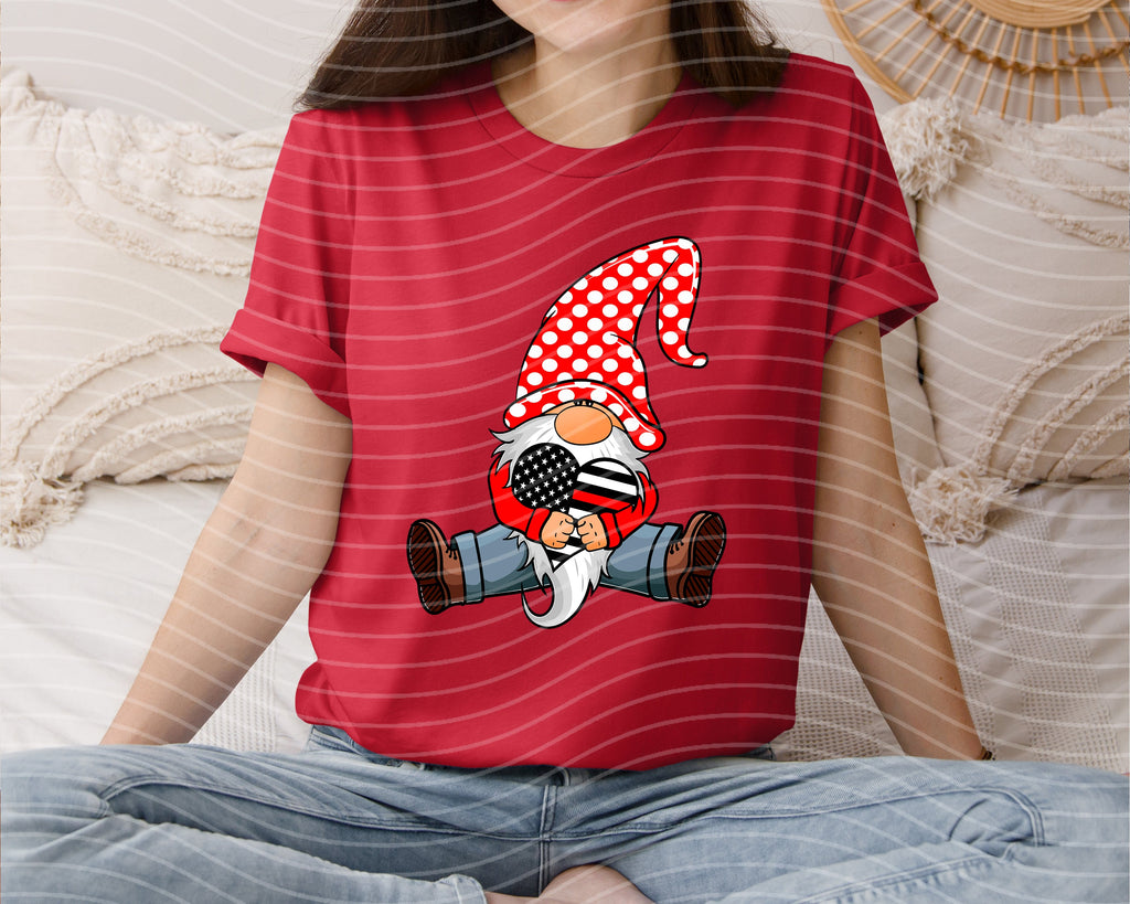 Thin Red Line Gnome Graphic Tee