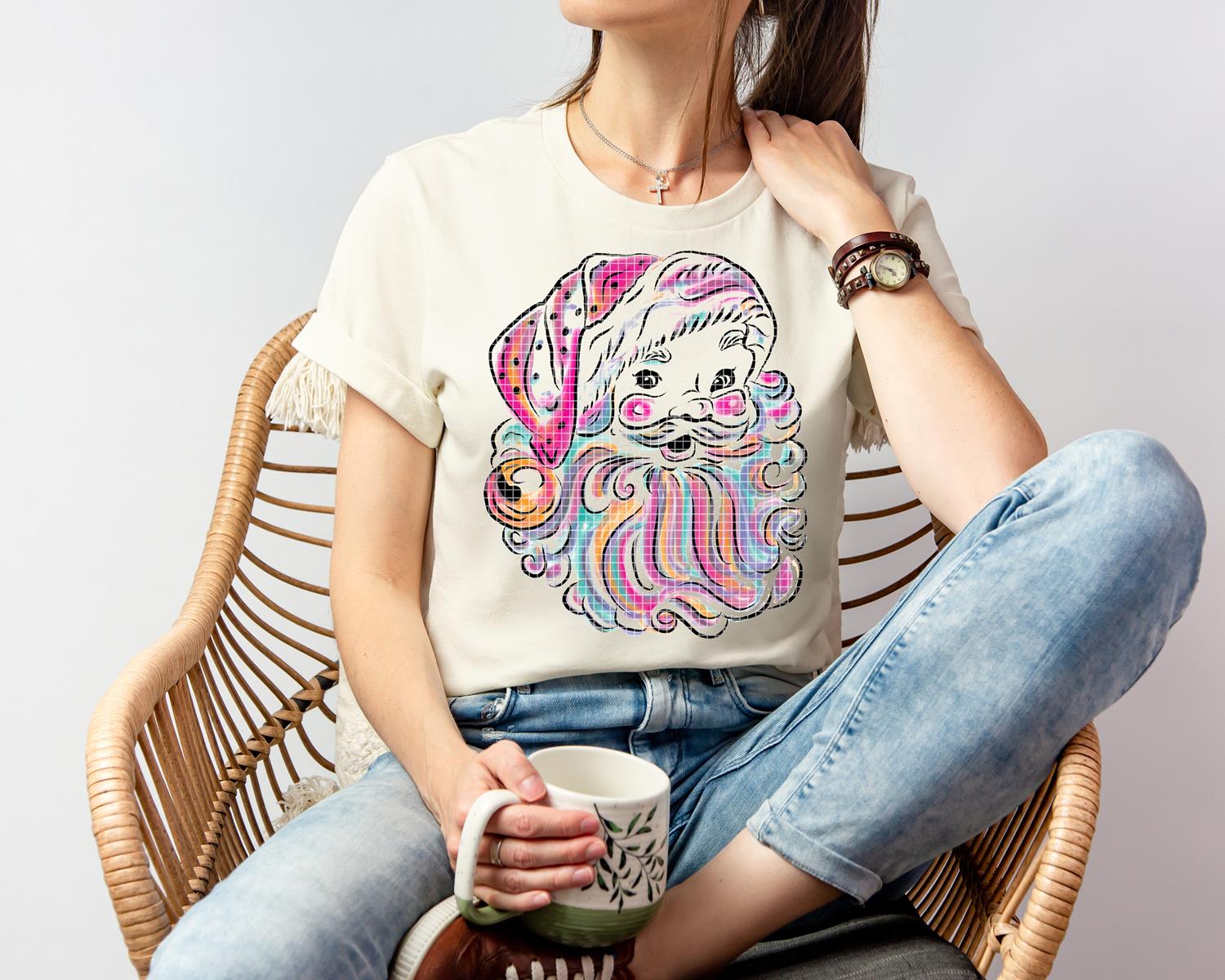 Rainbow Santa Graphic Tee