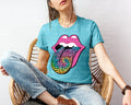 Rainbow Leopard Tongue Graphic Tee