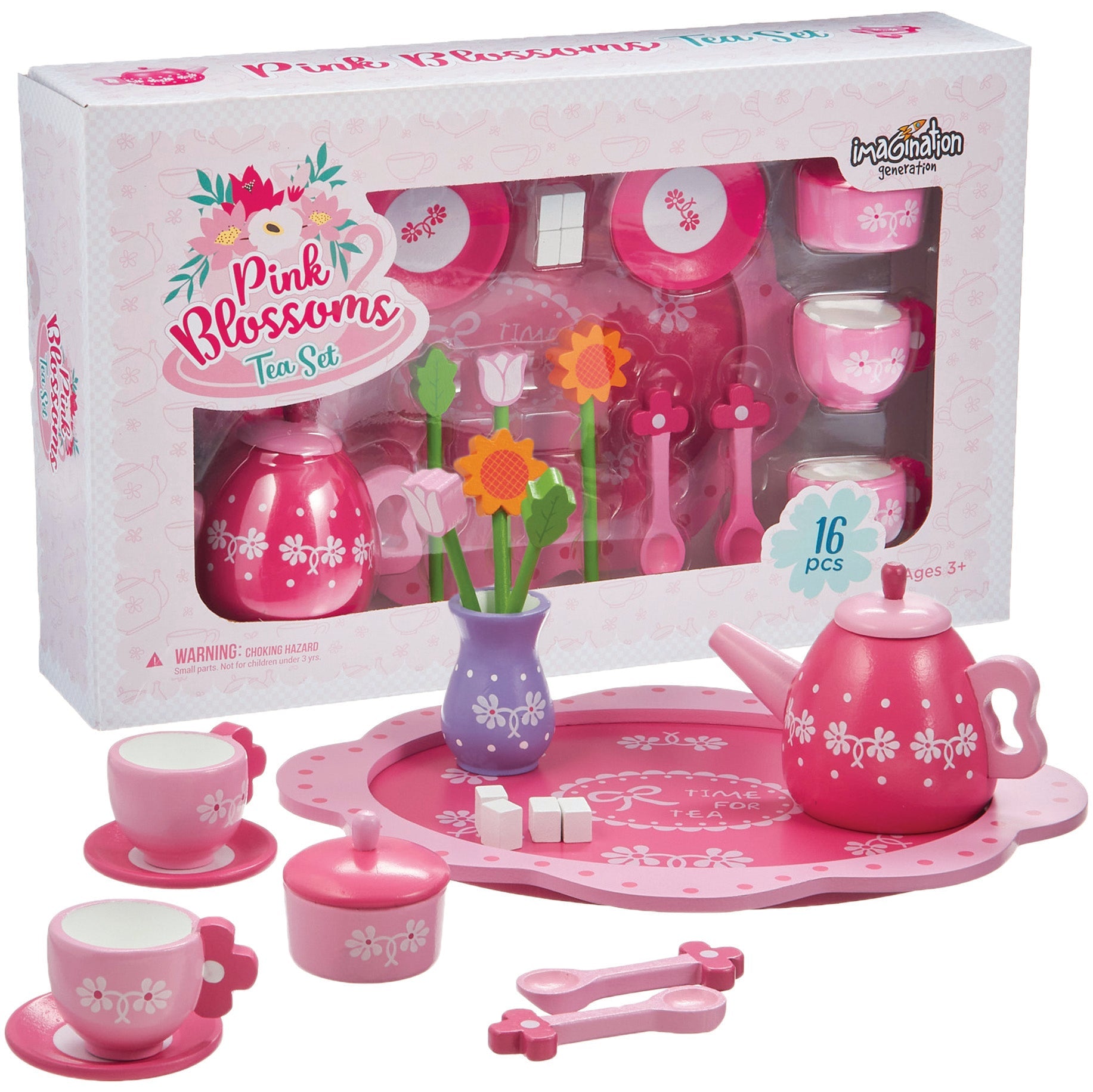 Pink Blossoms Tea Time for Two