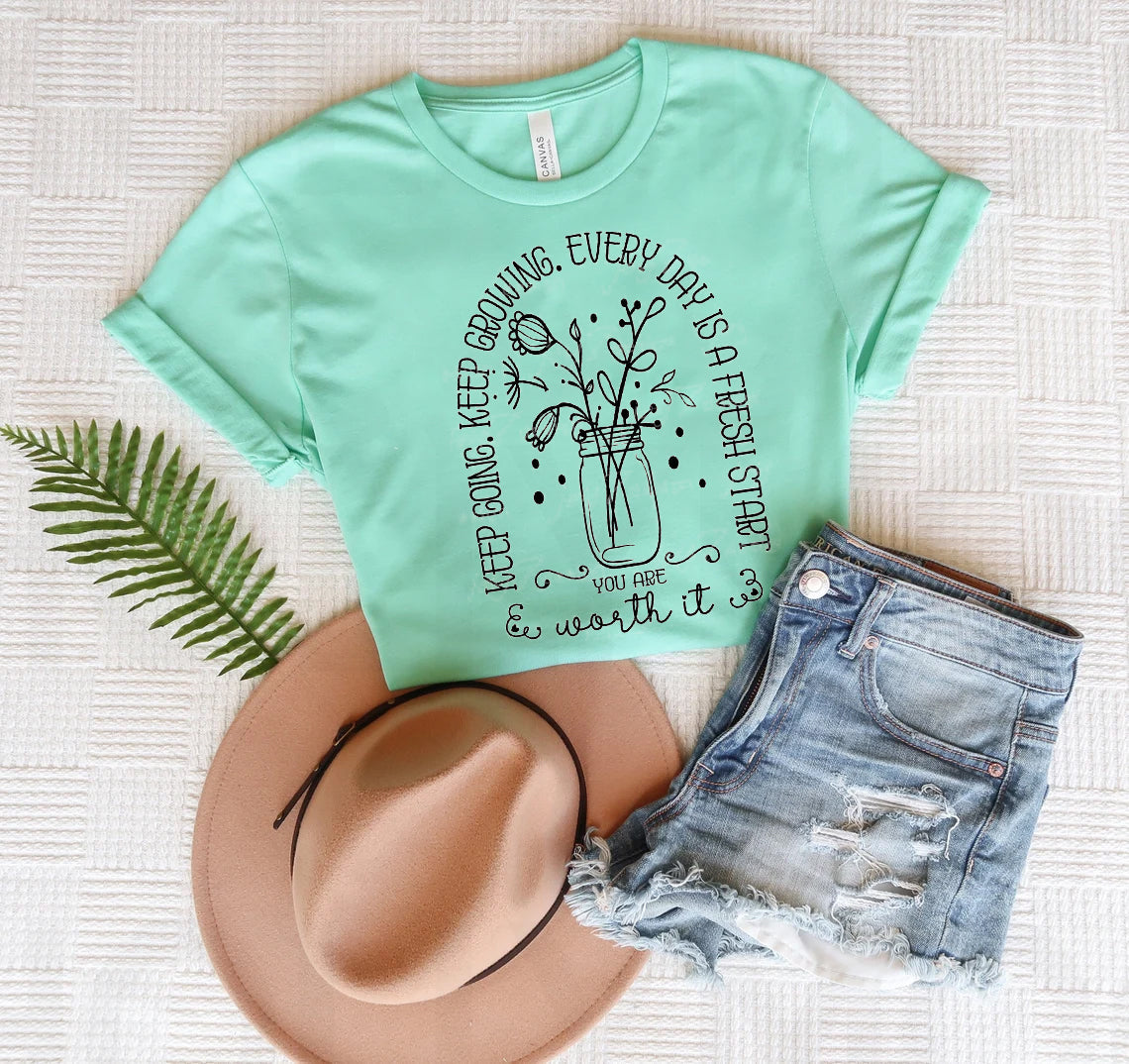 Keep Going Keep Growing Graphic Tee