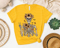 Fall Sunflower Skelly Graphic Tee