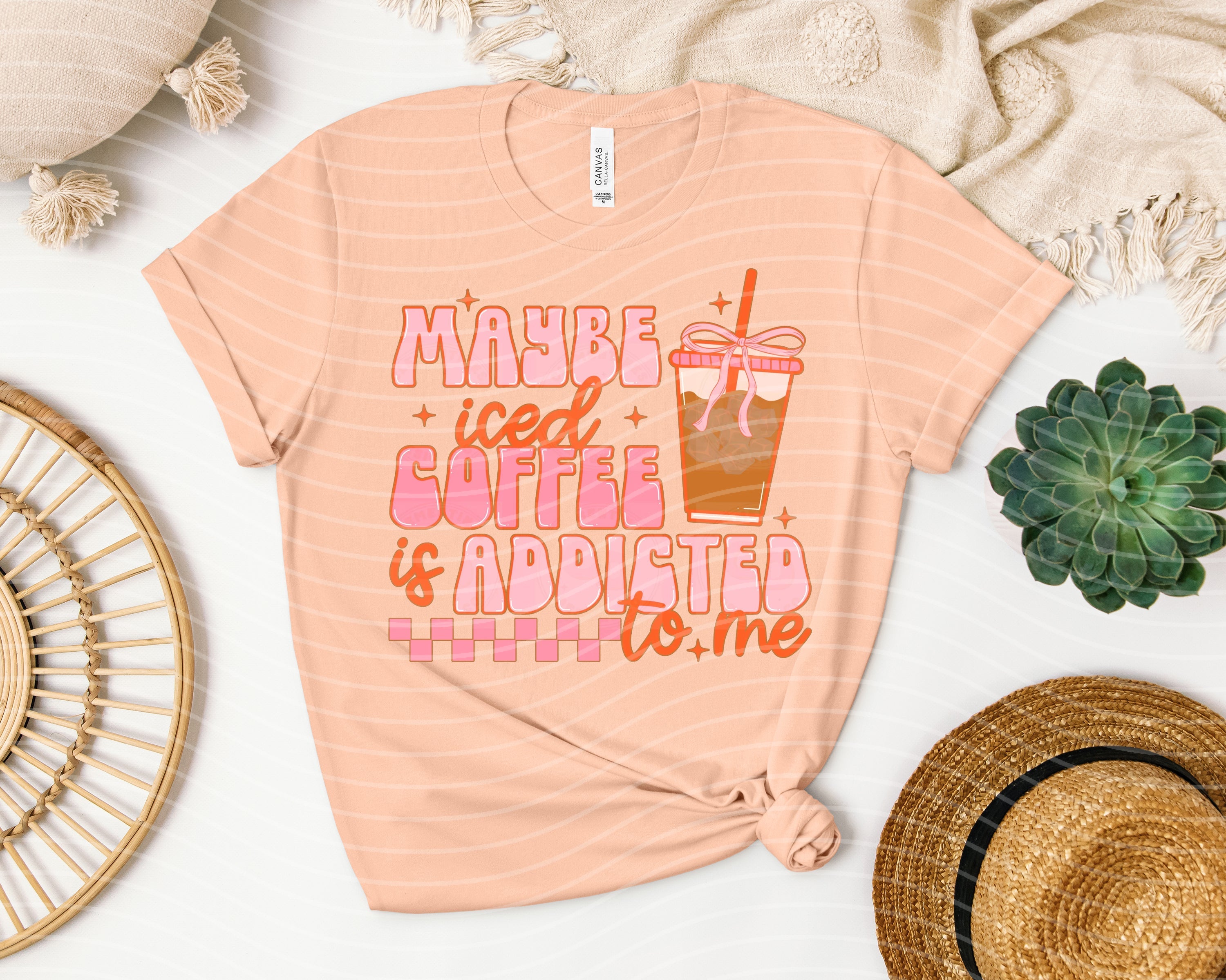 Maybe Iced Coffee is Addicted to Me Graphic Tee