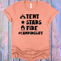 Tent Stars Fire #campinglife Graphic Tee