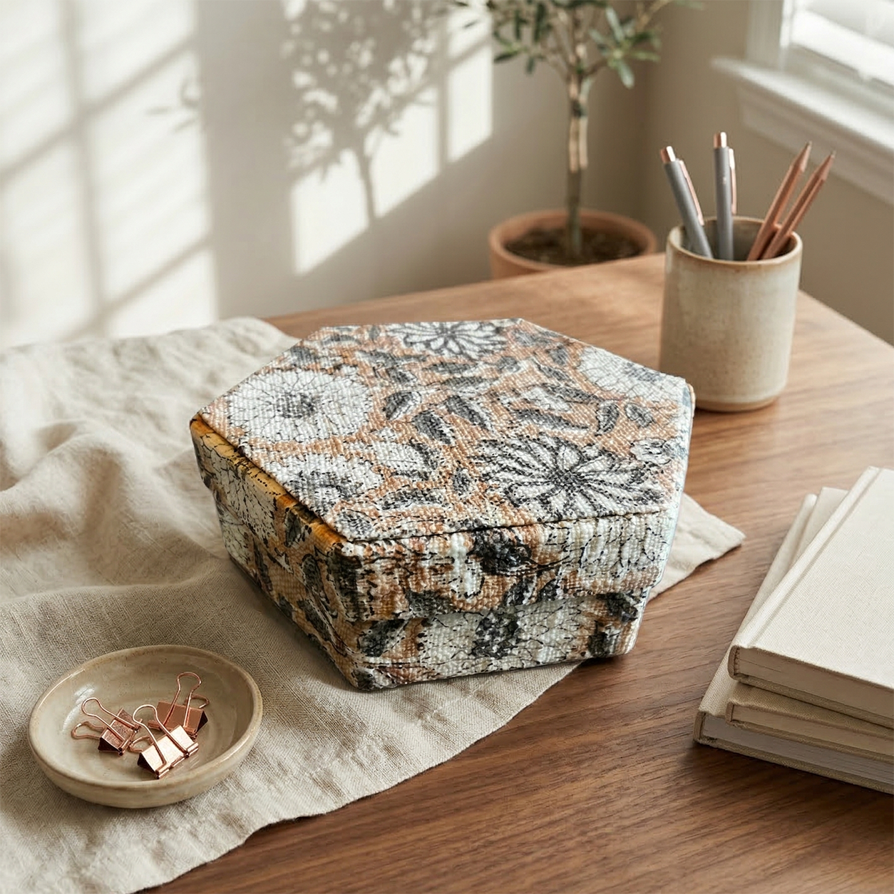 Terracotta Petal: Office-in-a-Box Decor Set