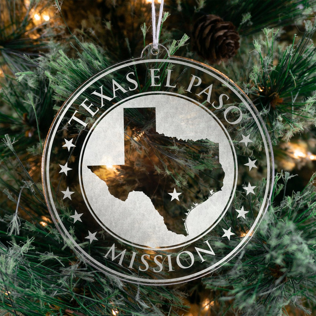 Texas El Paso Mission Christmas Ornament