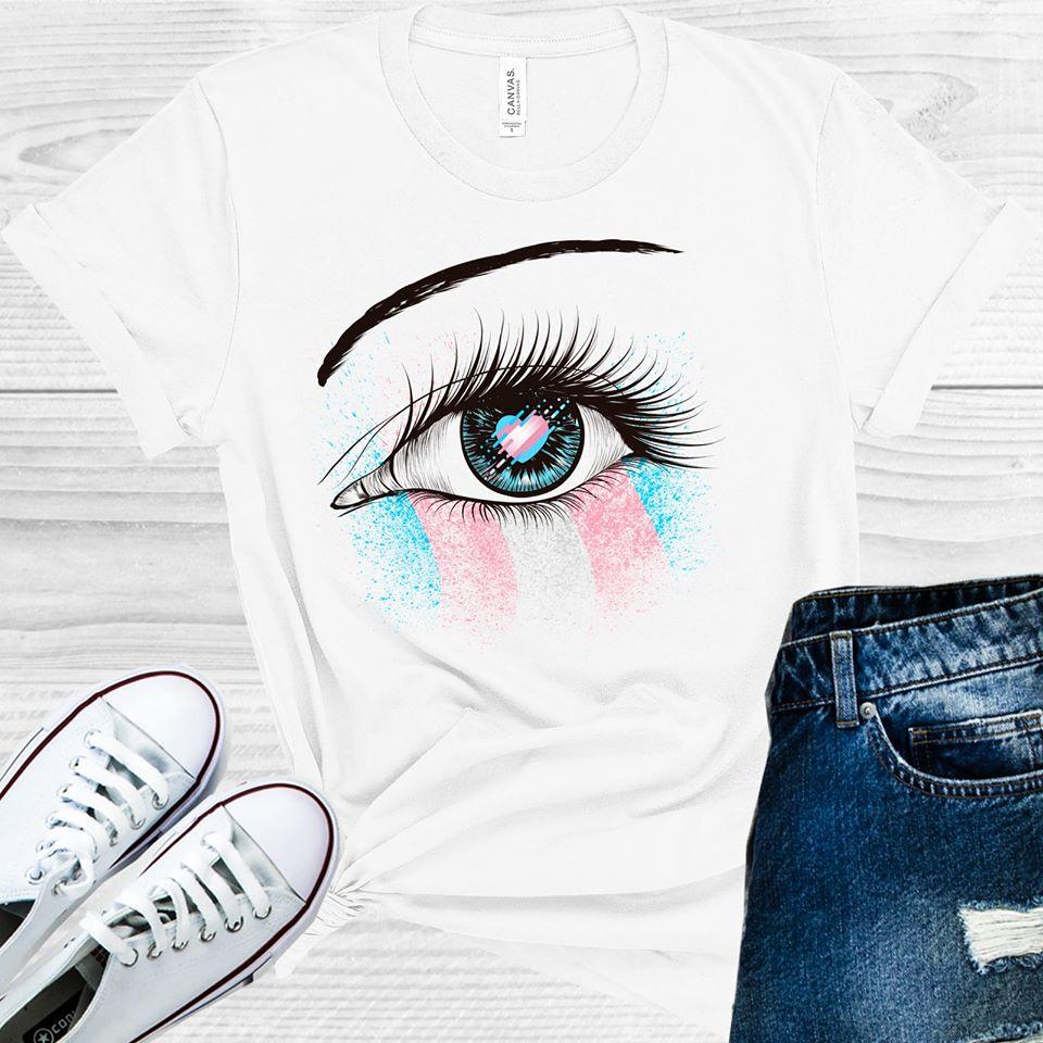 Transgender Pride Heart Awareness Eye Graphic Tee