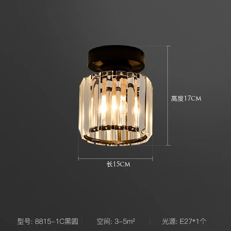 DecorBites™ Crystal Ceiling Chandelier: Minimalist Luxury Lighting for Home, Hotel, Balcony, Corridor