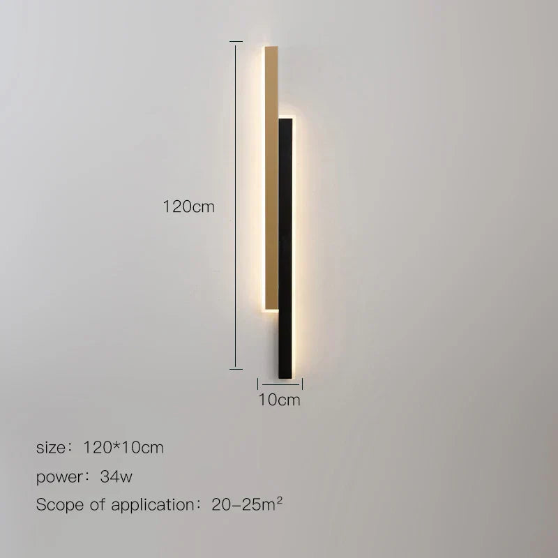 DecorBites™ LED Black Wall Lamp for Modern Living Room, Bedroom, Bar & Corridor