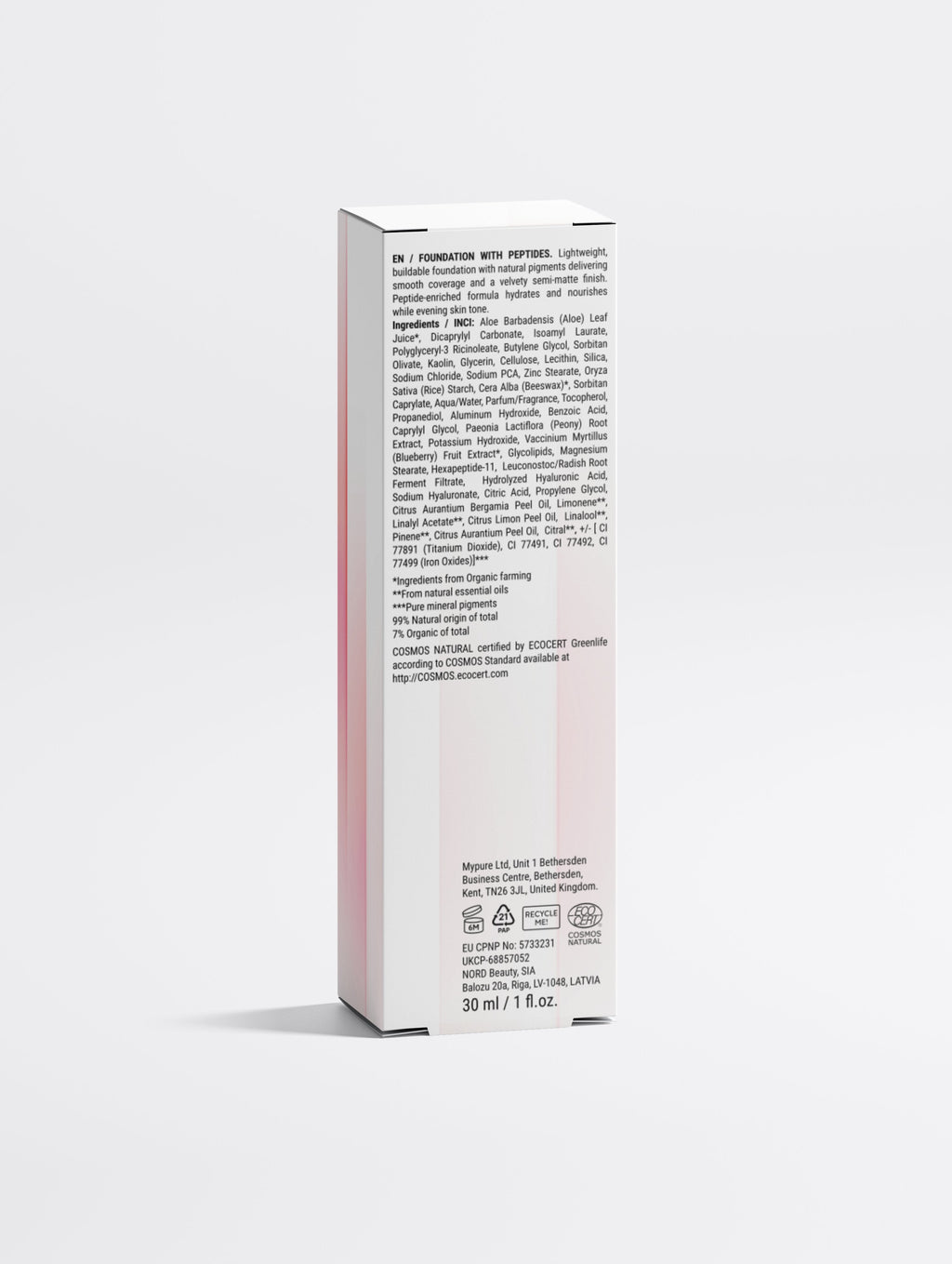 Foundation with Peptides, 10 Light Warm