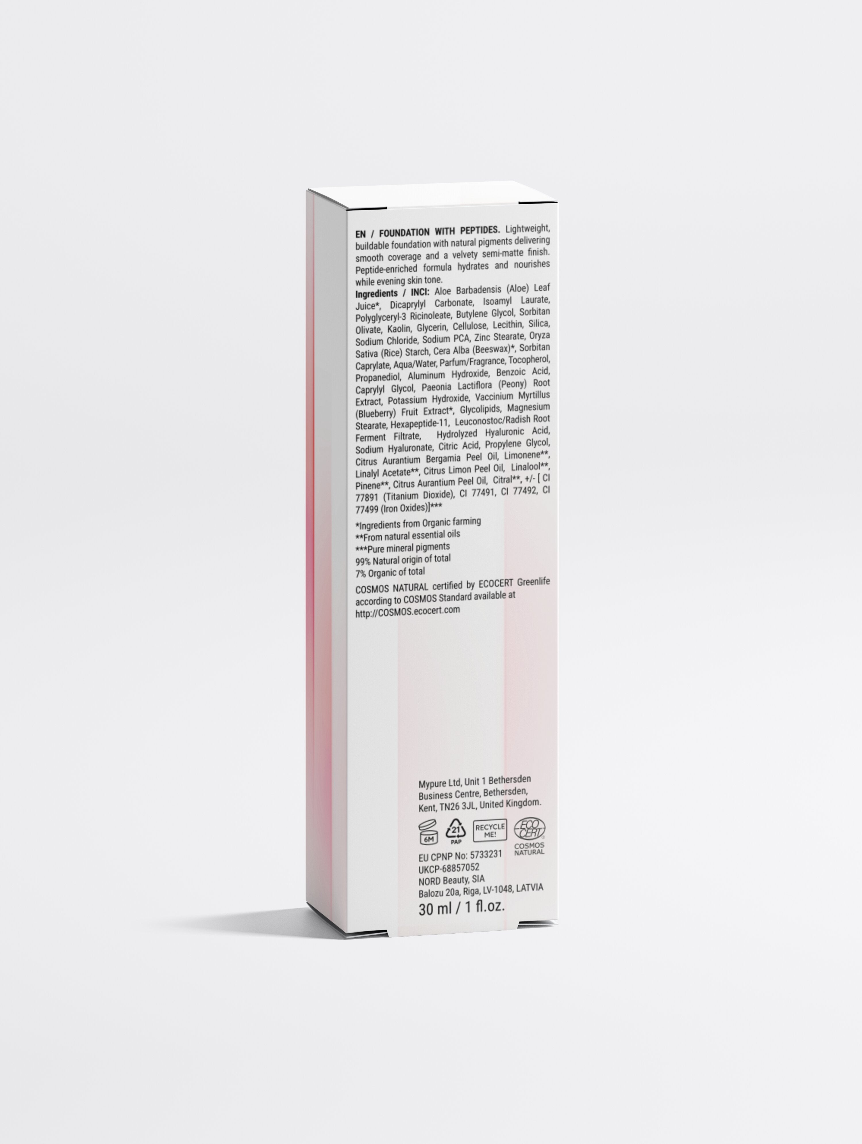 Foundation with Peptides, 10 Light Warm