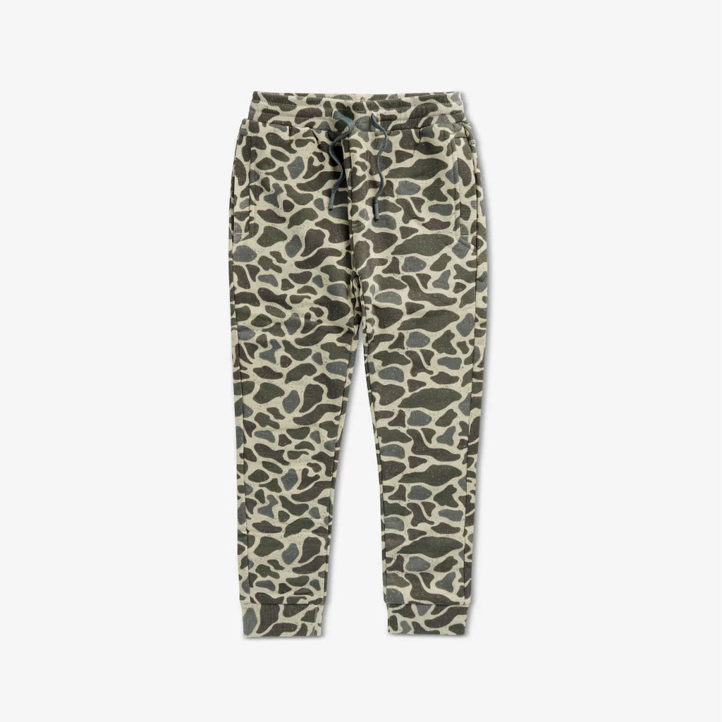 Burlebo Youth Fleece Jogger - Classic Deer Camo - Medium
