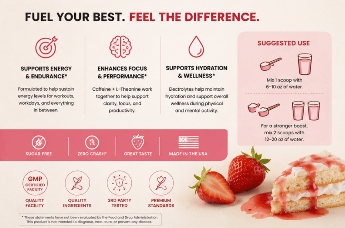 NESTDEER™ Energy Powder (Strawberry Shortcake)