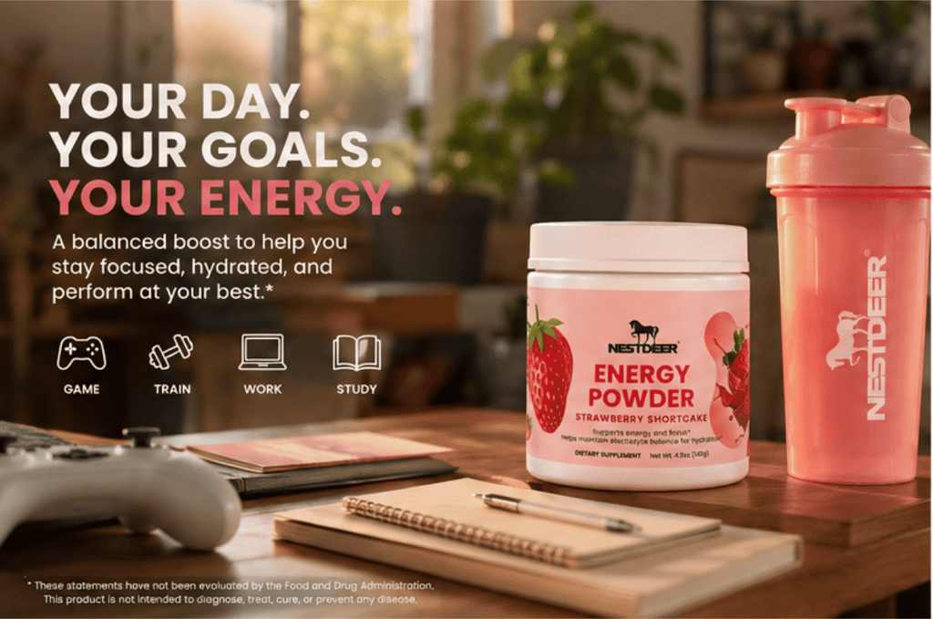 NESTDEER™ Energy Powder (Strawberry Shortcake)