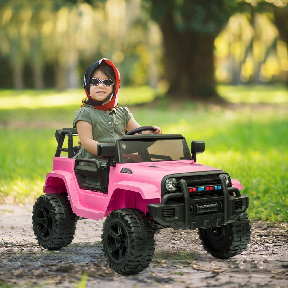 Electric Ride-On Car Truck for Kids with MP3, LED Lights, and Remote Control - 3 Speed Options