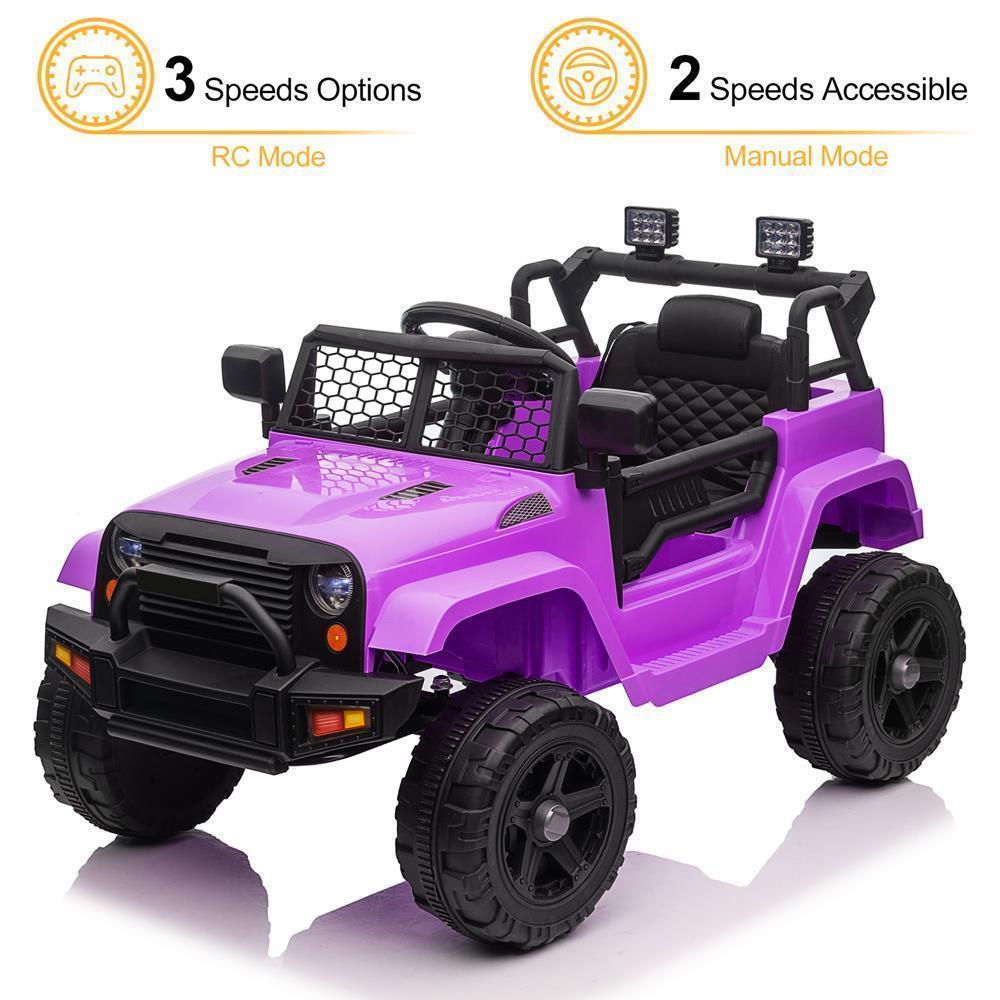 Remote Control Ride-On Car Truck with 3 Speeds and 3 Color Options