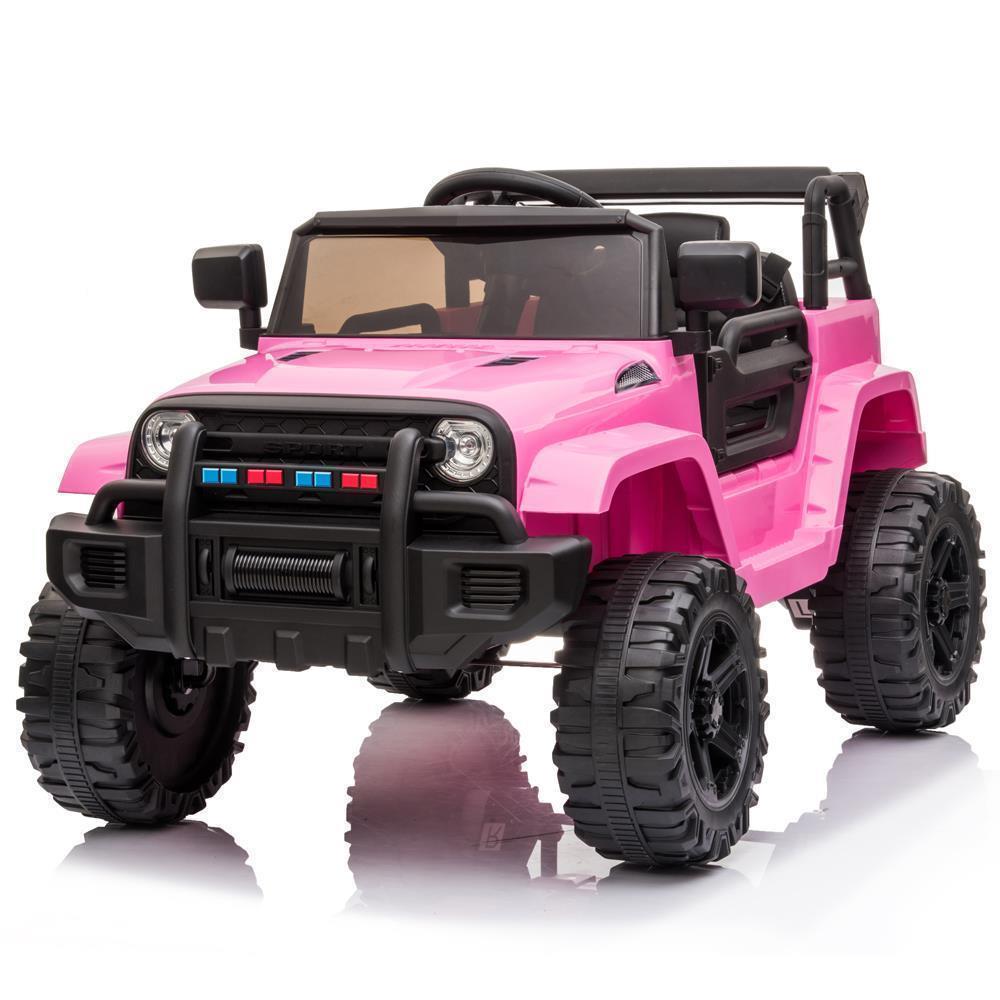 Electric Ride-On Car Truck for Kids with MP3, LED Lights, and Remote Control - 3 Speed Options