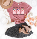 Pigs Make Me Happy Humans Make My Head Hurt Graphic Tee