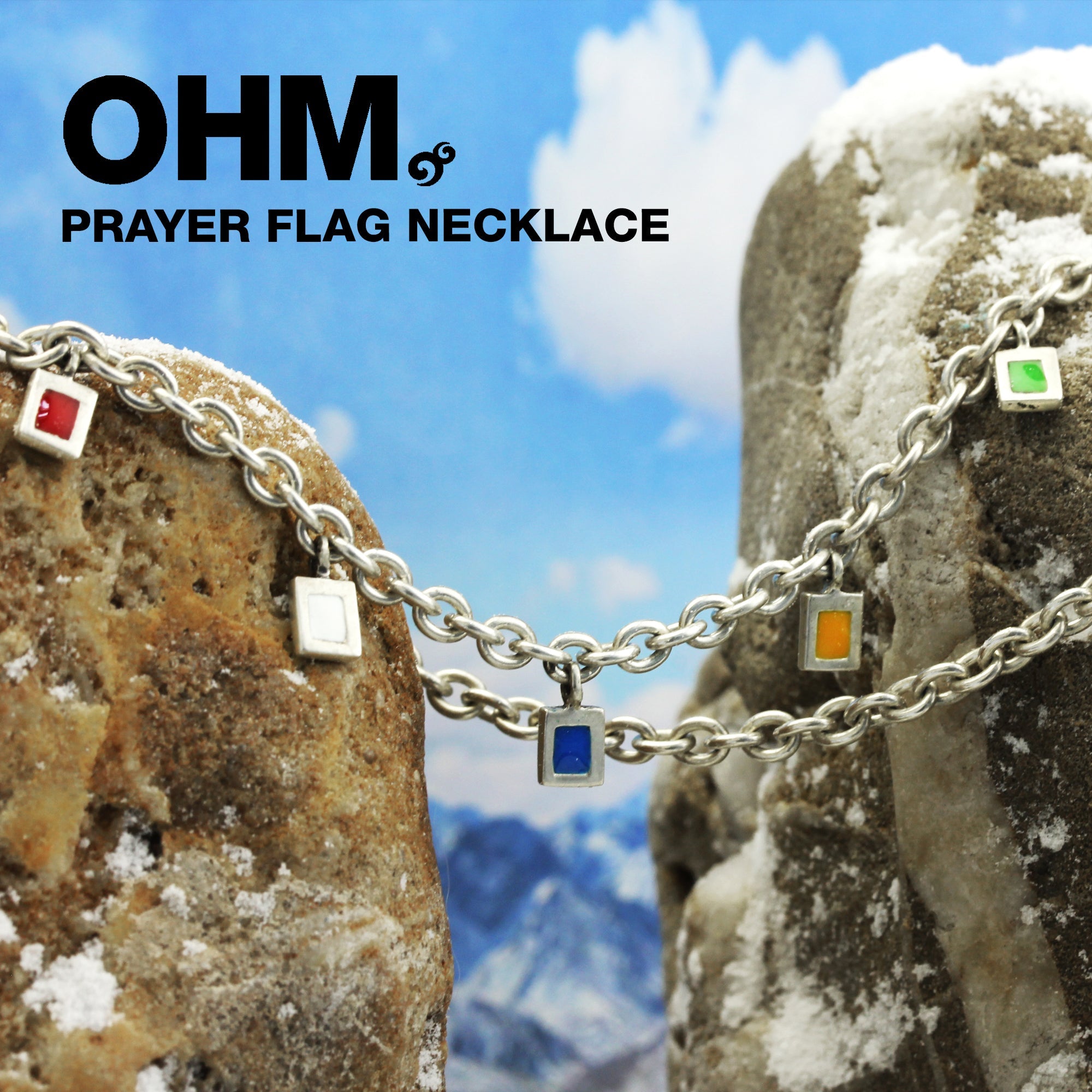 OHM Prayer Flag Necklace