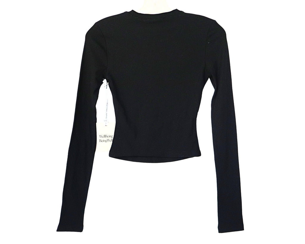 Leon Long Sleeve Top - Black - XS