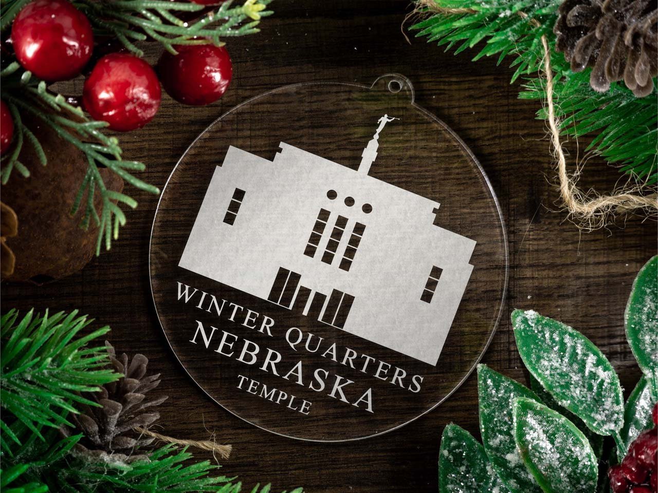 Winter Quarters Nebraska Temple Christmas Ornament