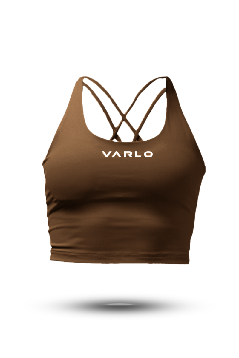 Women's SOHO Cross Back Crop Tank (City Mocha)