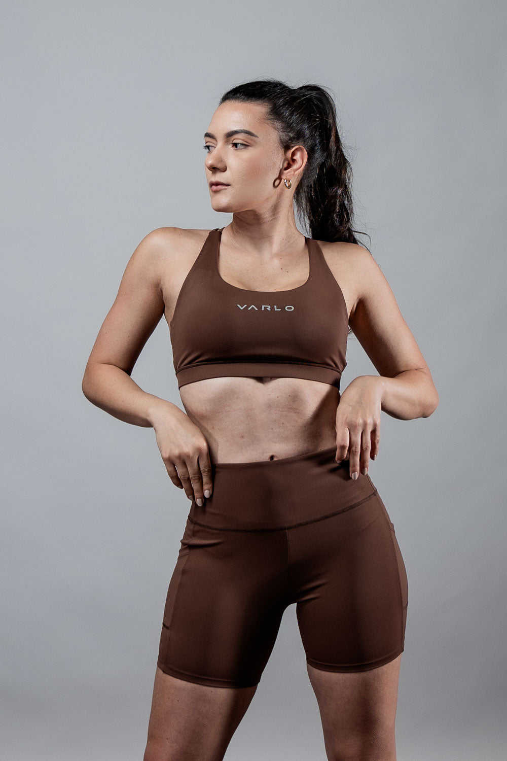 Women's SOHO Cross Back Sports Bra (City Mocha)