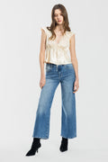 High Rise Crop Wide Leg Jeans