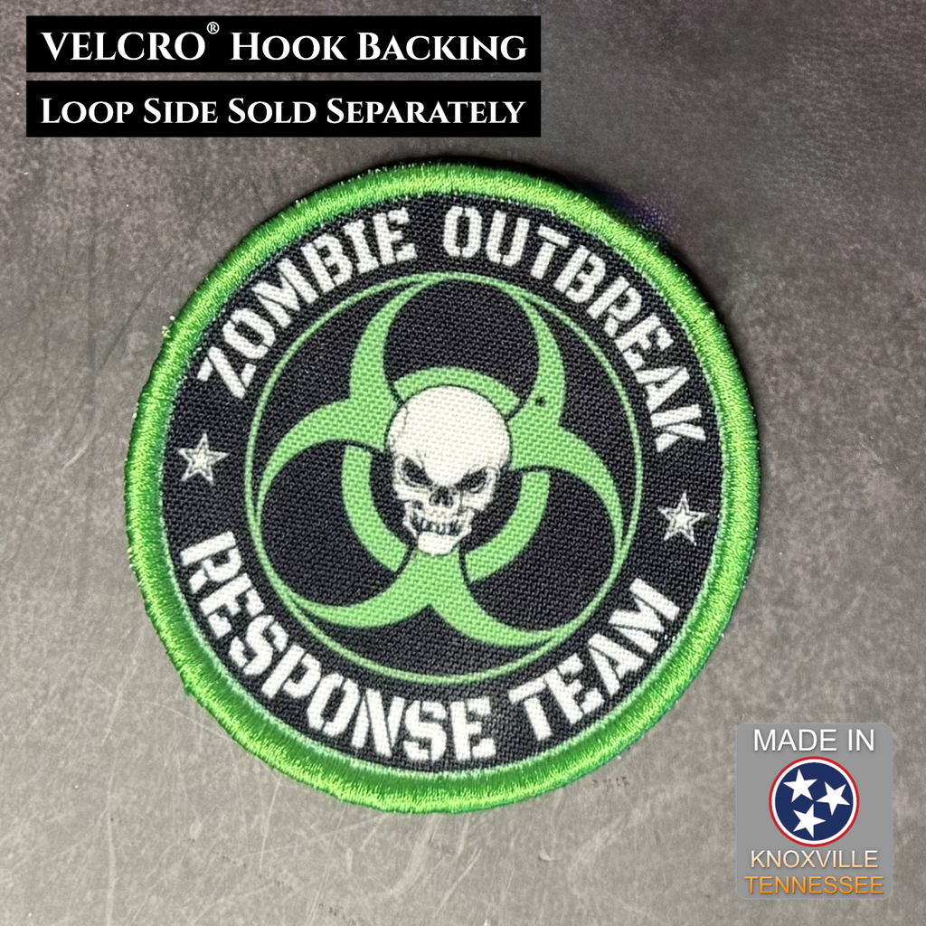 Zombie Outbreak Response Team Funny VELCRO® Morale Patch, 3" Round | Made in USA