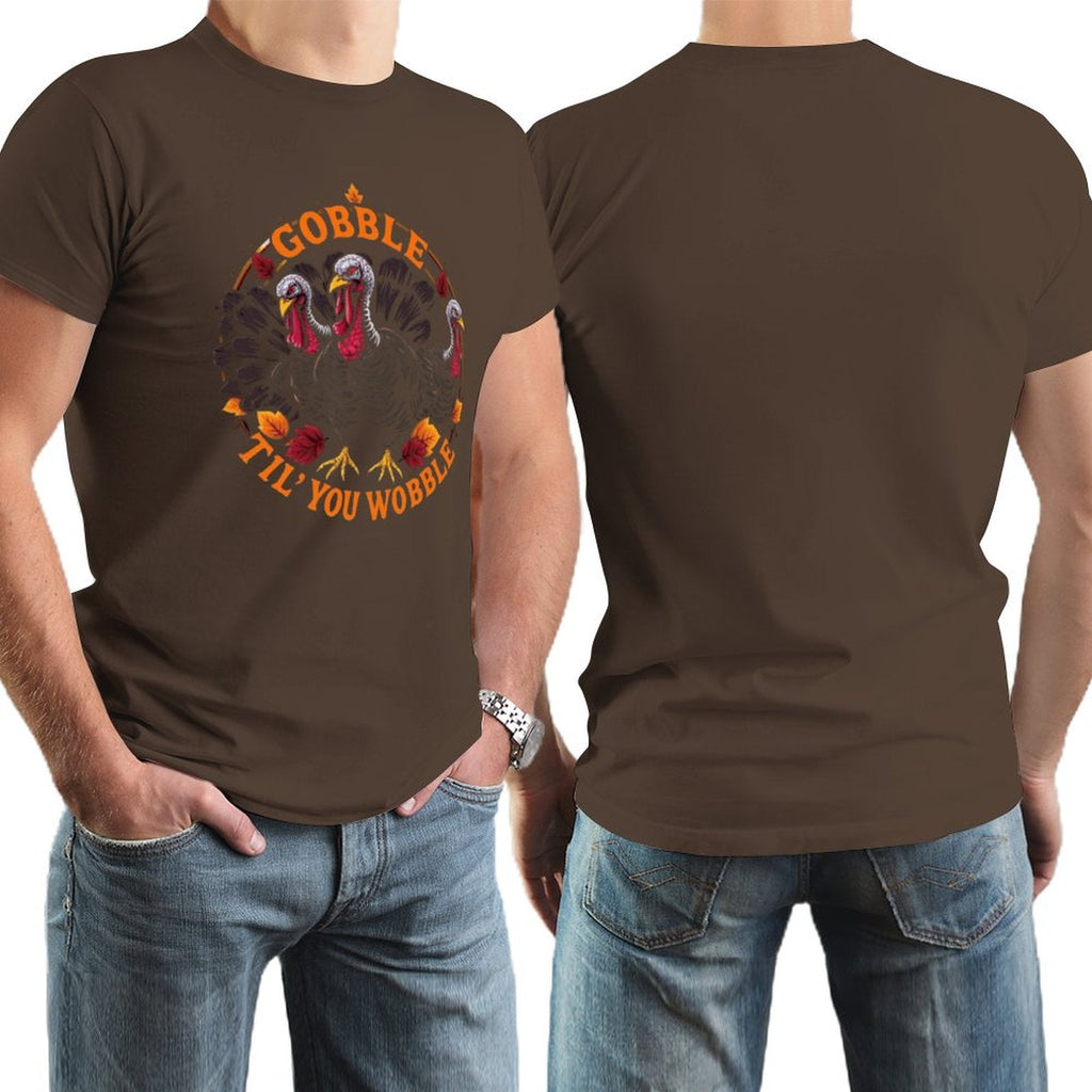 Munsieur Men's Tee Thanksgiving Collection "Gobble Til' You Wobble"