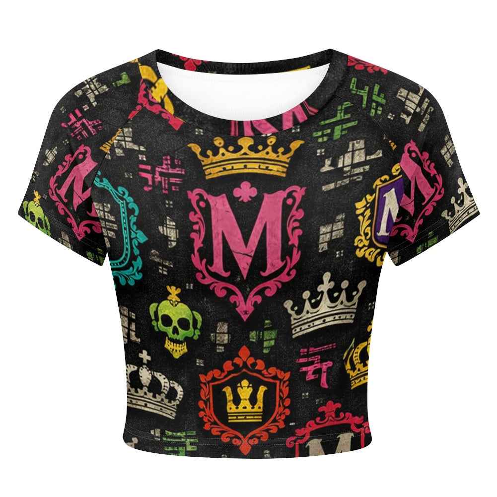MUNSIEUR Bold Cropped Navel T-Shirt - Designer Gothic Streetwear
